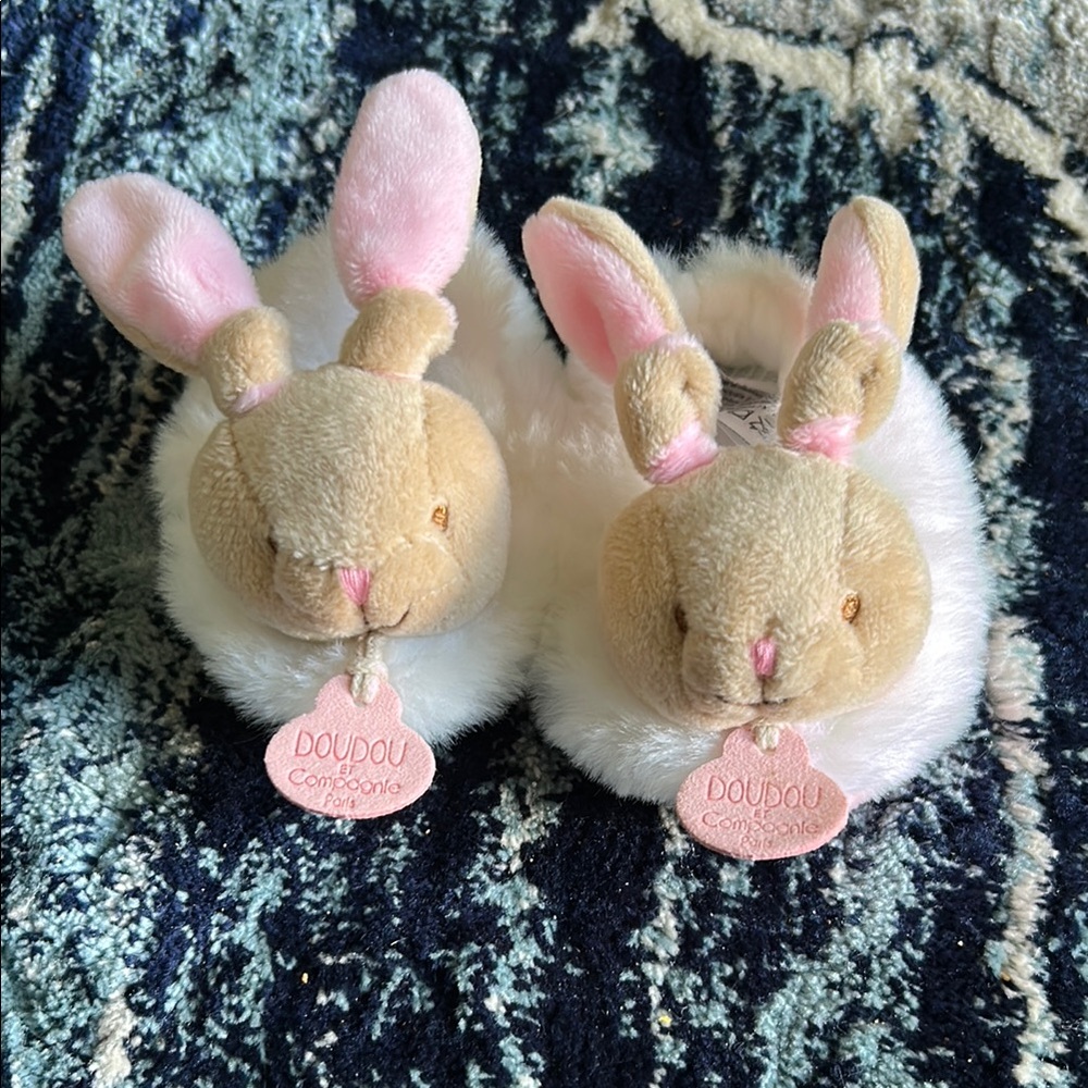 Bunny Slippers for infant fits 0-6months